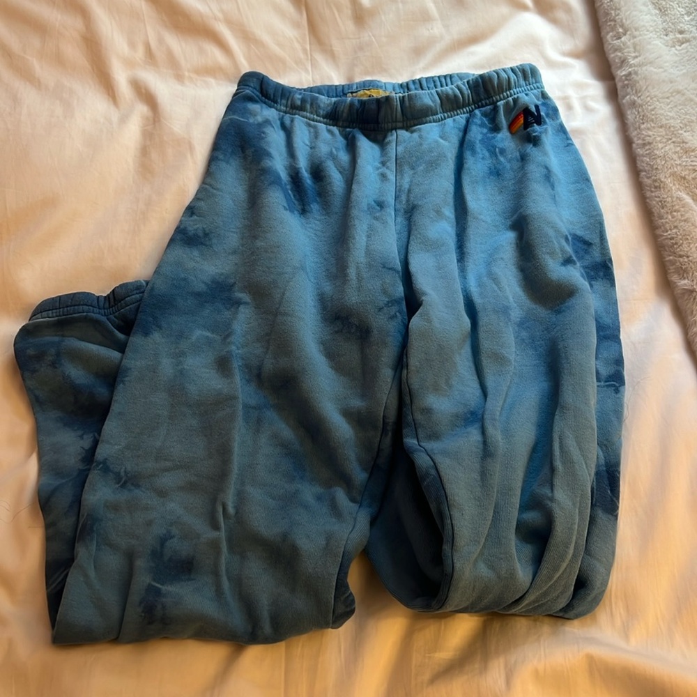 Aviator nation blue tie dye sweatpants